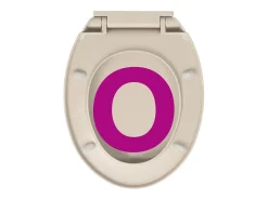 Assento sanitário com tampa de fechamento suave oval cor damasco 02_0002919