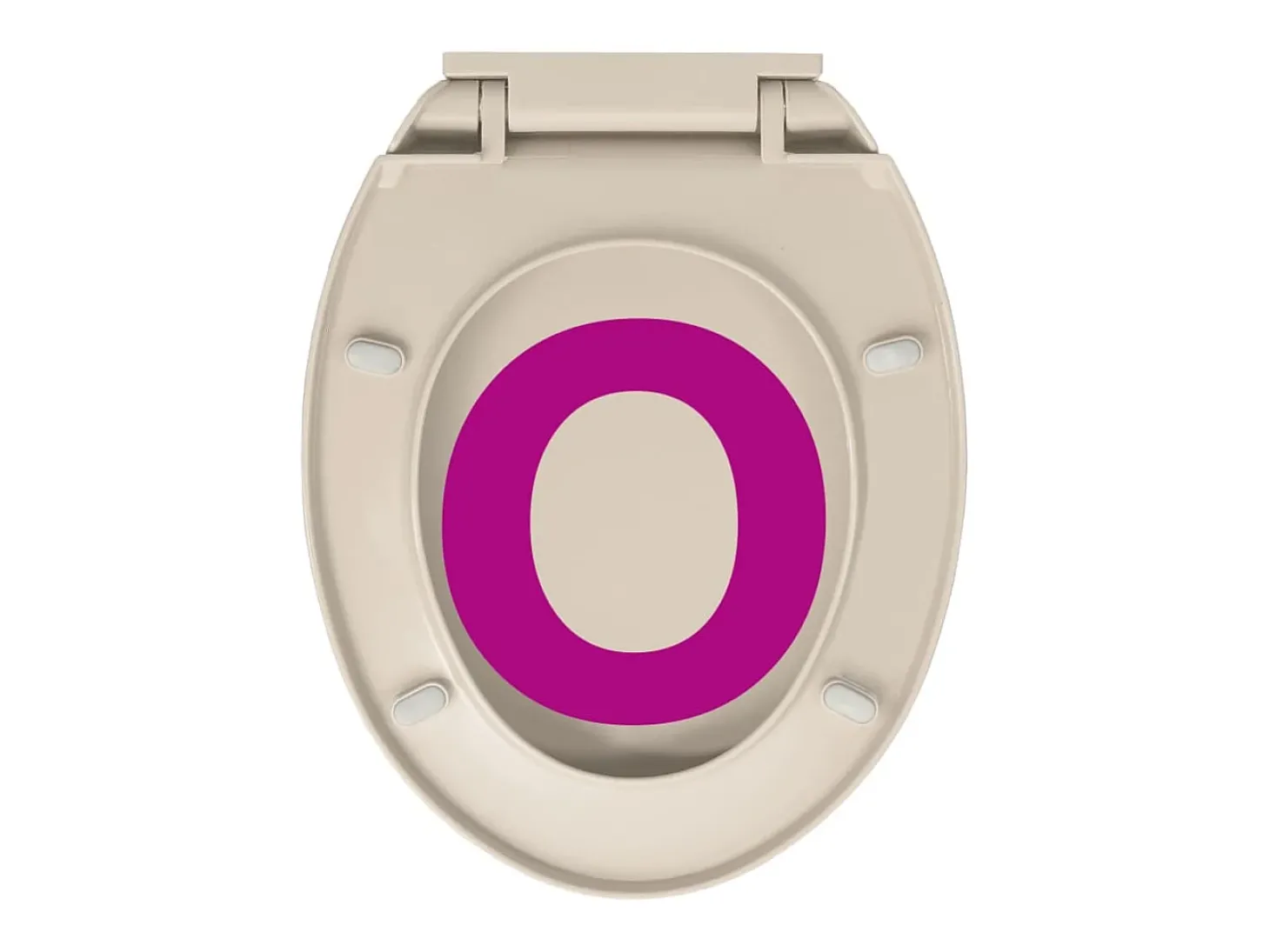 Assento sanitário com tampa de fechamento suave oval cor damasco 02_0002919