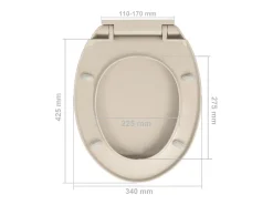 Assento sanitário com tampa de fechamento suave oval cor damasco 02_0002919