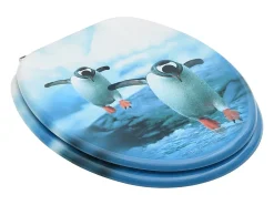 Assento sanitário com tampa MDF design de pinguim 02_0002931