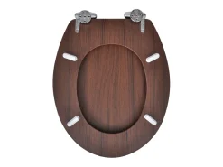 Assento sanitário com tampa de fechamento suave marrom estrutura em MDF 02_0002877