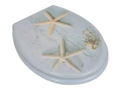 Assento sanitário com tampa design de estrela-do-mar em MDF 02_0002882