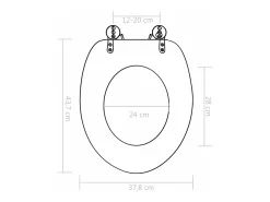 Assento sanitário com tampa de fechamento suave design em MDF golfinhos 02_0002900