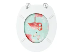 Assento sanitário com tampa MDF design de flamingo 02_0002927