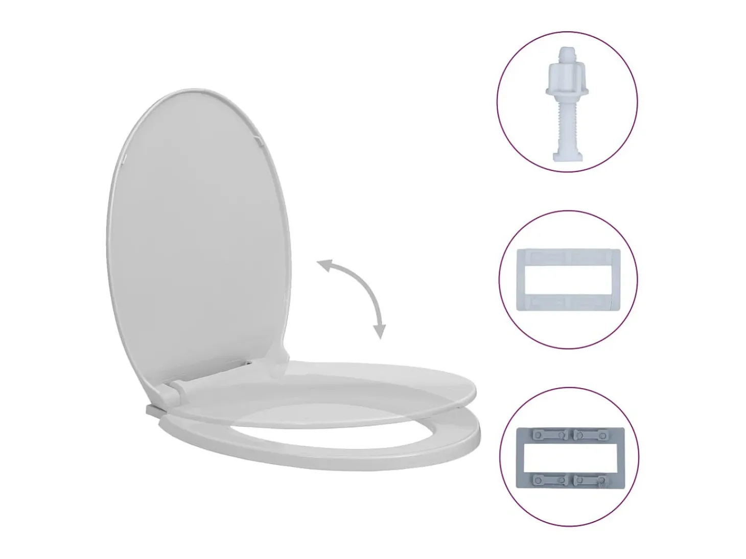 Assento sanitário com tampa de fechamento suave cinza claro oval 02_0002915