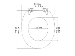 Assento sanitário de alta qualidade com núcleo de madeira MDF e dobradiças com fechamento suave design decorativo 19_0000730