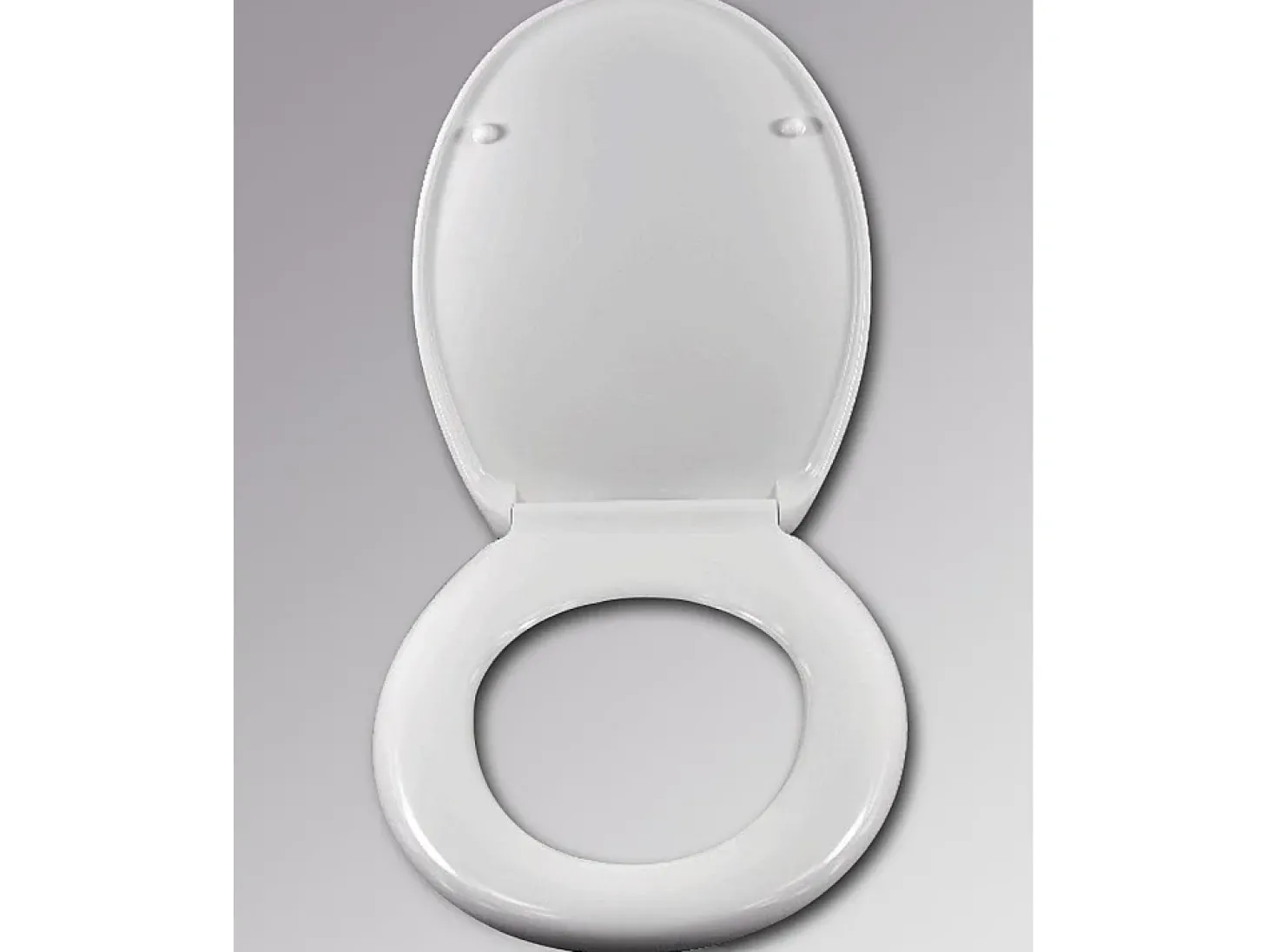 Assento sanitário de plástico branco com mecanismo de abaixamento automático e liberação rápida 19_0000677