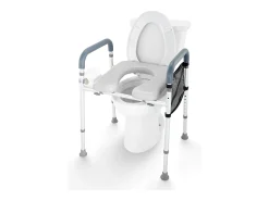 Assento Sanitário Elevado SucceBuy, Ajuste de Altura em 7 Posições, 158,7 kg, Estrutura em Alumínio