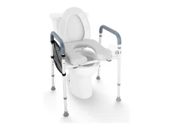 Assento Sanitário Elevado SucceBuy, Ajuste de Altura em 7 Posições, 158,7 kg, Estrutura em Alumínio