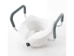 Assento Sanitário Elevado SucceBuy, Altura 12,7 cm, Capacidade 158 kg, Largura Ajustável 48,1 a 55,9 cm, Branco