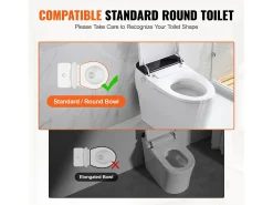 Assento Sanitário Elevado SucceBuy, 88,9 mm de Altura, Capacidade 136 kg, Barras de Apoio em Alumínio, Branco