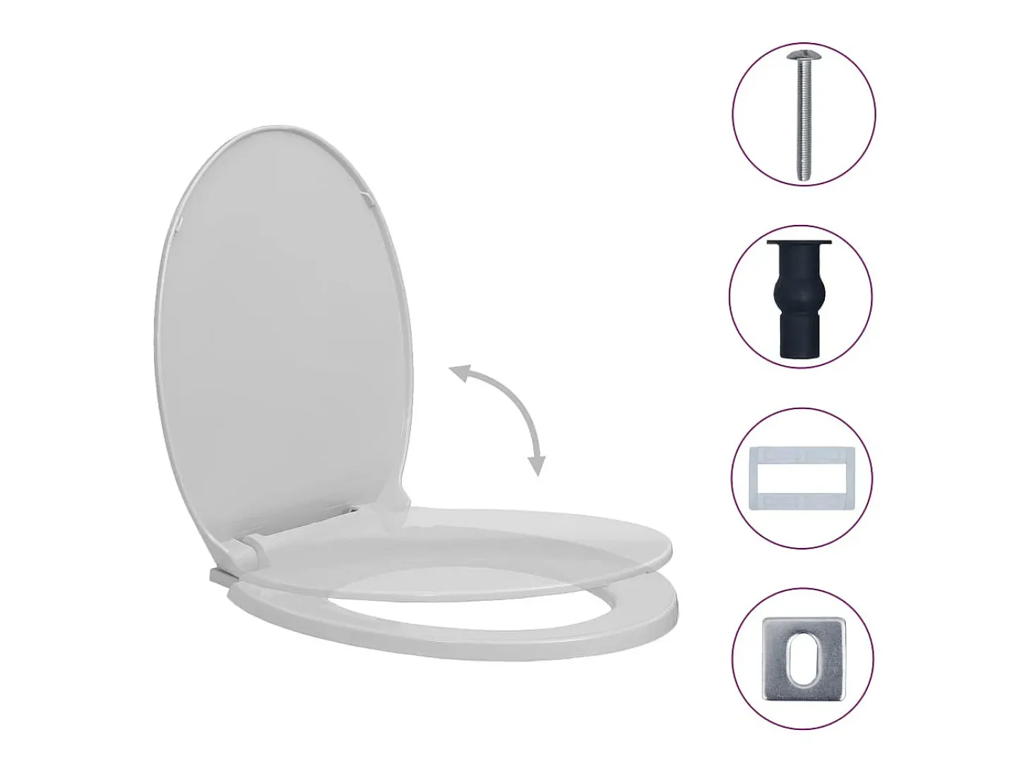 Assento sanitário oval cinza claro com fechamento suave 02_0002916