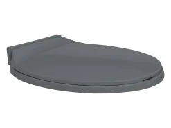 Assento sanitário oval cinza com fechamento suave 02_0002917