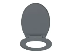 Assento sanitário oval cinza com fechamento suave 02_0002917