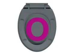 Assento sanitário oval cinza com fechamento suave 02_0002917
