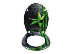 Assento sanitário premium tampa articulada ajustável com fechamento suave para banheiro familiar feito de bambu 19_0000735