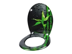 Assento sanitário premium tampa articulada ajustável com fechamento suave para banheiro familiar feito de bambu 19_0000735