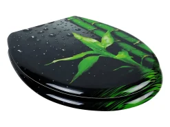 Assento sanitário premium tampa articulada ajustável com fechamento suave para banheiro familiar feito de bambu 19_0000735