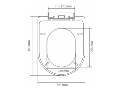Assento sanitário quadrado com tampa de fechamento suave branco 02_0002890
