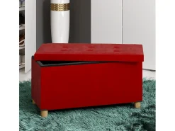 Assento Sizos Vermelho A. 40 x L. 76 x P. 38 cm