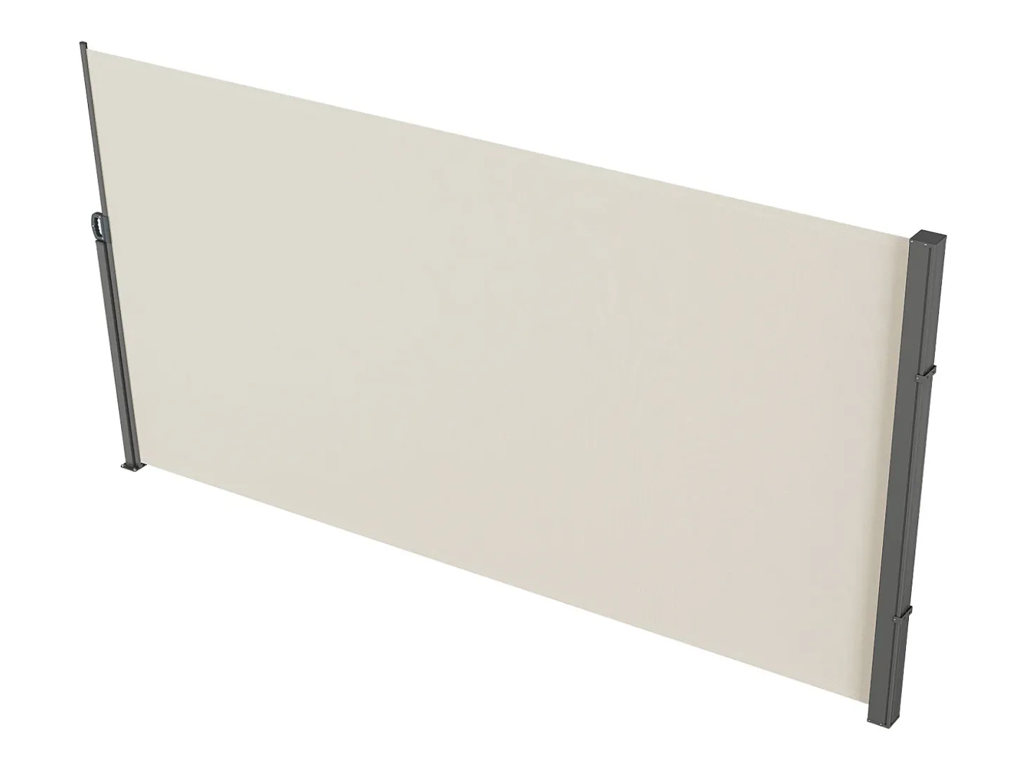 Awning Lateral Retratil SucceBuy, 180 x 350 cm, Tela de Privacidade para Terraço e Separador de Cerca, Bege