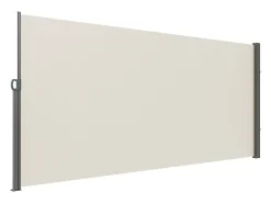 Awning Lateral Retratil SucceBuy, 180 x 350 cm, Tela de Privacidade para Terraço e Separador de Cerca, Bege