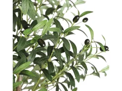 Azeite artificial 120 cm em vasos, plantas artificiais removíveis, decoração de plantas verdes falsas, para interior ao ar livre