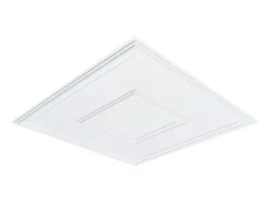 Azulejos Autocollantes PVC SucceBuy Azulejos de Teto Pacote de 12 60.96CM x 60.96CM PVC Instalação Fácil Branco Geométrico
