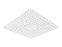 Azulejos Autocollantes PVC SucceBuy Placas de Teto Pack de 12 60.96CM x 60.96CM PVC Instalação Fácil Branco Eco Padrão