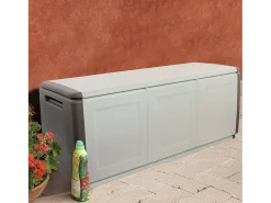Baú Dbollett, Cofre multiuso, Baú de armazenamento, Caixa de armazenamento, 100% Made in Italy, 138x53h57 cm, Bege e Marrom