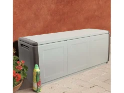 Baú Dbollett, Cofre multiuso, Baú de armazenamento, Caixa de armazenamento, 100% Made in Italy, 138x53h57 cm, Bege e Marrom