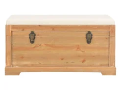 Baú de arrumação com almofadão 80x40x40 cm MDF