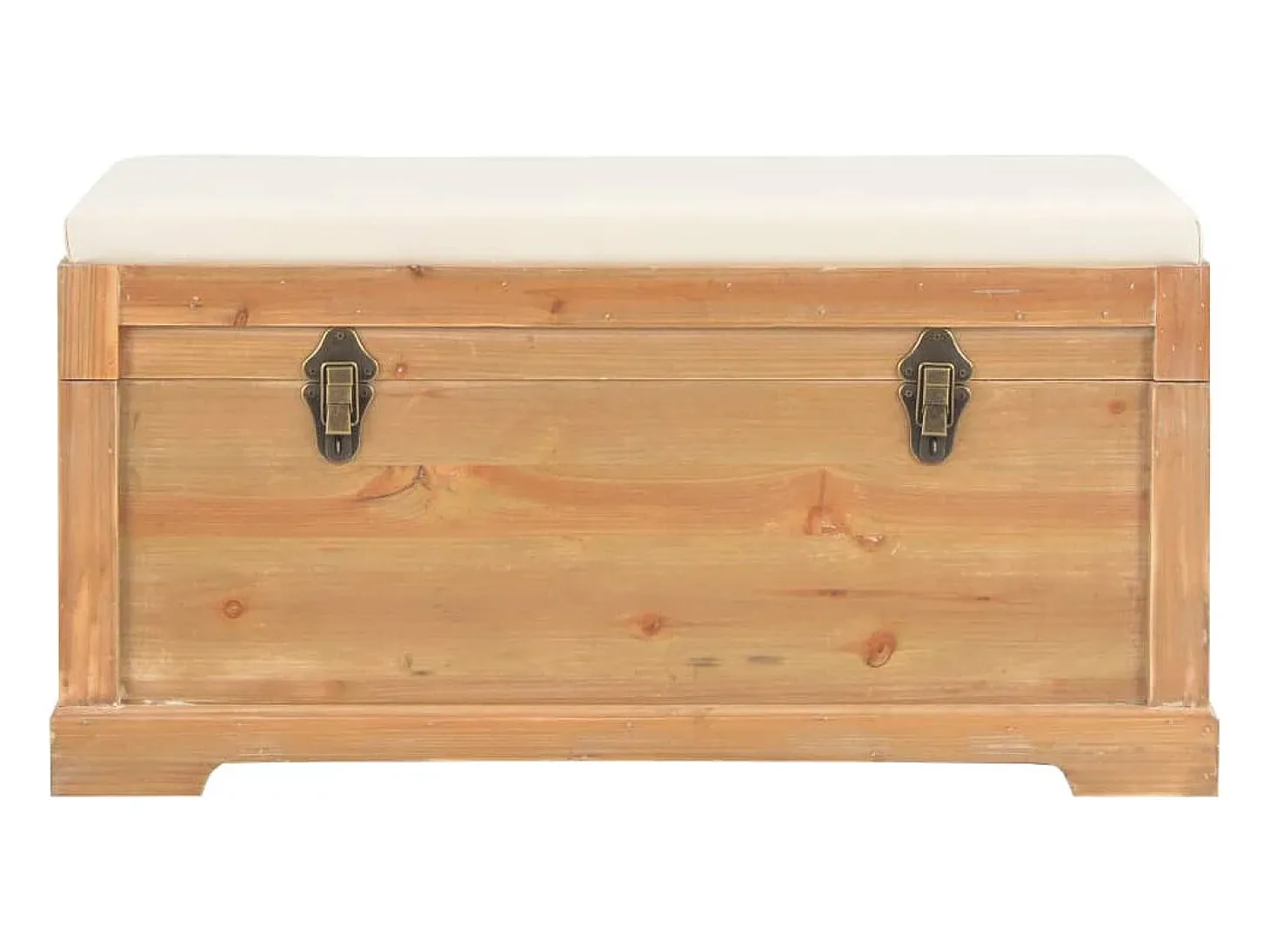 Baú de arrumação com almofadão 80x40x40 cm MDF