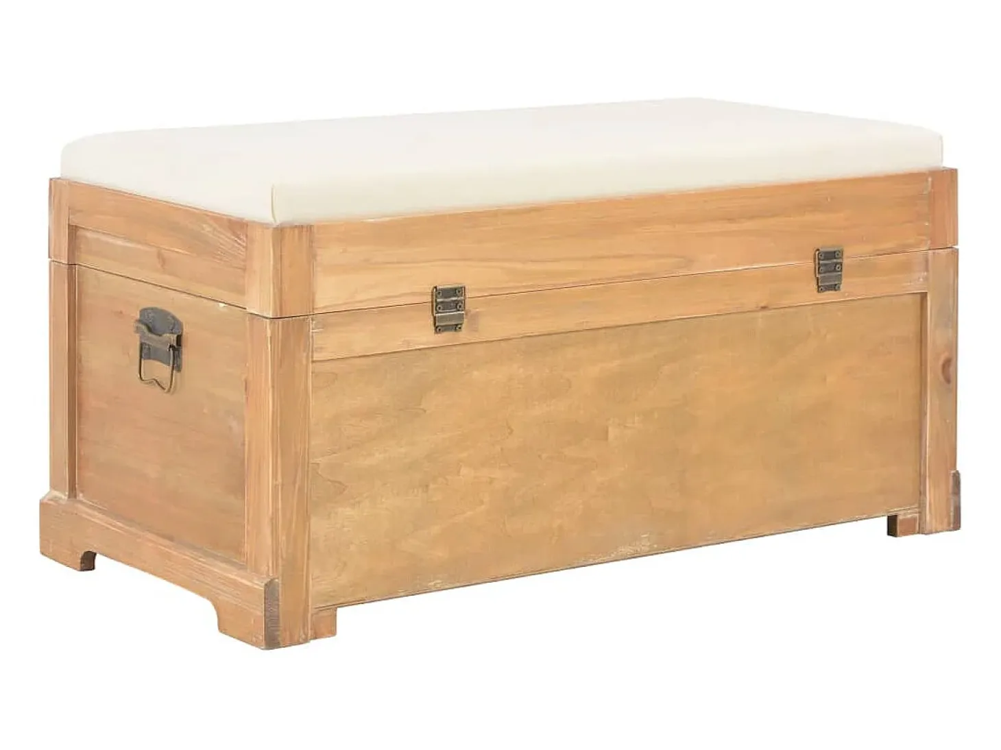 Baú de arrumação com almofadão 80x40x40 cm MDF