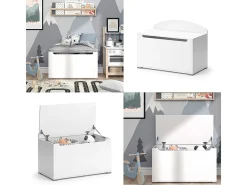 Baú de brinquedos branco 85x46.2x63.7 arno