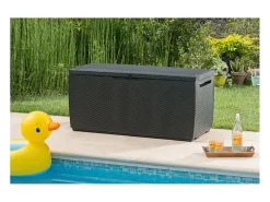 Baú de jardim em resina "Capri" 305 L - Cinza antracite