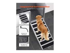 Bacia para Cão SucceBuy, Animais de Companhia Aço Inoxidável 127,5cm, Rampa Porta Direita
