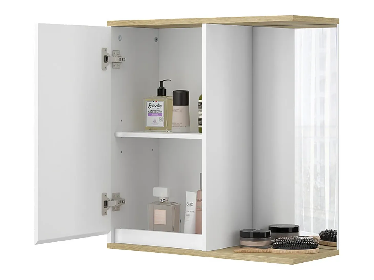 Bad Spiegelschrank branco 60x24x63 livia
