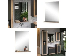 Badezimmerspiegel antracite 60x14.6x80 niko