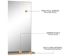 Badezimmerspiegel antracite 60x14.6x80 niko