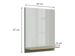 Badezimmerspiegel grün/artisan 60x14x67 marelle