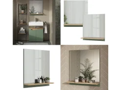 Badezimmerspiegel grün/artisan 60x14x67 marelle