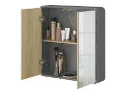 Badezimmerspiegelschrank antracite/carvalho 60x12x60 arla