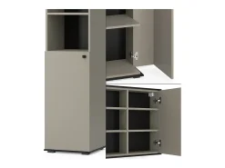 Badmöbel-Set cinzento-bege 60x37x59 joli