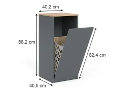Badschrank carvalho antracite/goldkraft 40.2x40.5x88.2 viktor