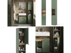 Badschrank grün/artisan 30x35x180 marelle