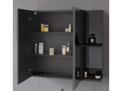 Badspiegelschrank antracite alto brilho/antracite 80x17.2x75 irma