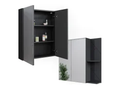 Badspiegelschrank antracite alto brilho/antracite 80x17.2x75 irma