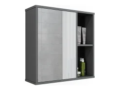 Badspiegelschrank antracite/carvalho da montanha 60x20x60 leano