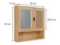 Badspiegelschrank bambu 56x13x58 liora